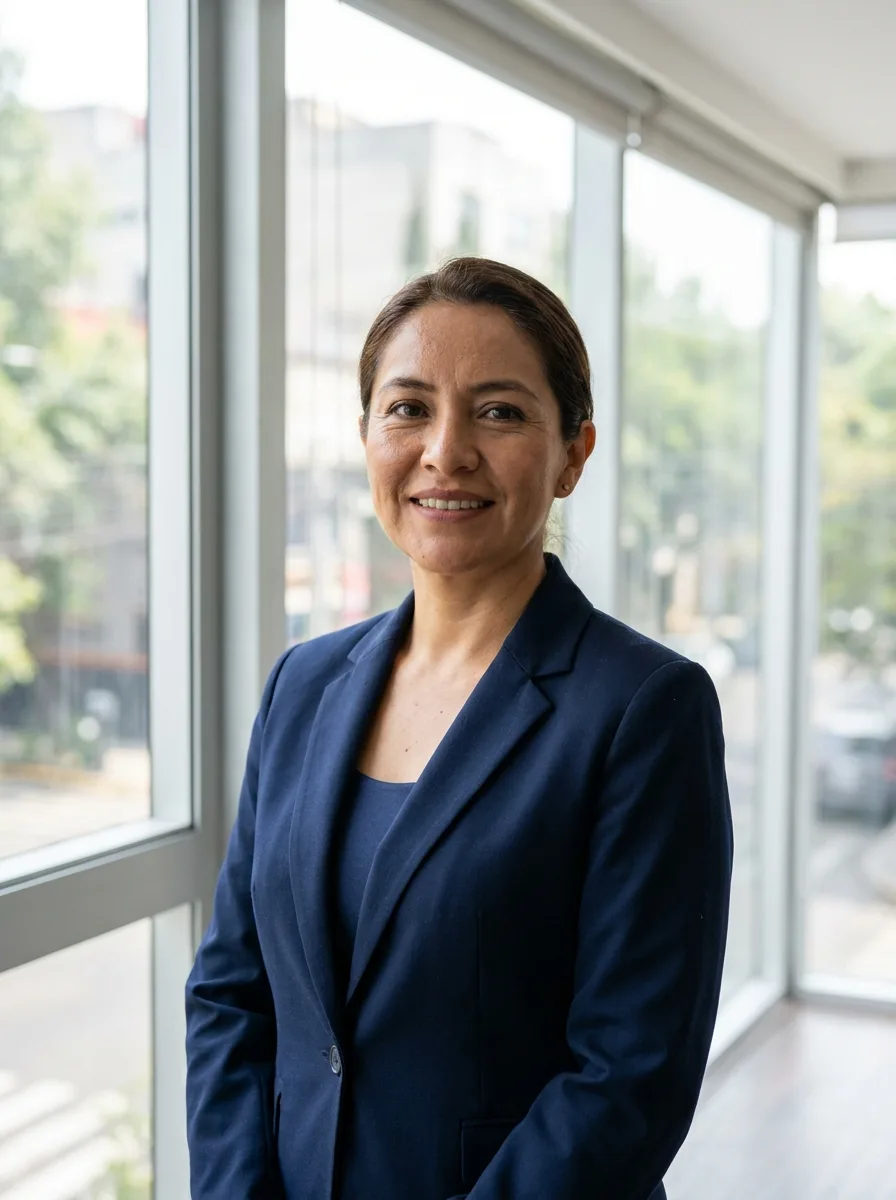 Retrato de la abogada familiarista del despacho de la Ciudad de México